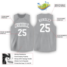Load image into Gallery viewer, Custom Gray White Round Neck Basketball Jersey - Fcustom
