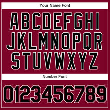 Load image into Gallery viewer, Custom Maroon White Pinstripe Black-White Authentic Basketball Jersey
