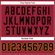 Load image into Gallery viewer, Custom Maroon Black-Gold Authentic Throwback Basketball Jersey

