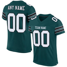 Load image into Gallery viewer, Custom Midnight Green White-Black Mesh Authentic Football Jersey
