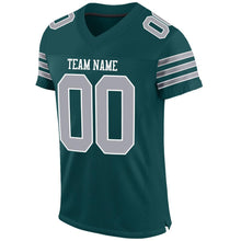 Load image into Gallery viewer, Custom Midnight Green Gray-White Mesh Authentic Football Jersey - Fcustom
