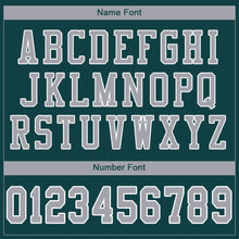 Load image into Gallery viewer, Custom Midnight Green Gray-White Mesh Authentic Football Jersey - Fcustom
