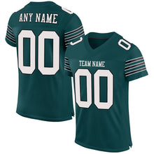 Load image into Gallery viewer, Custom Midnight Green White-Black Mesh Authentic Football Jersey - Fcustom
