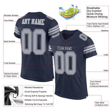 Load image into Gallery viewer, Custom Navy Gray-White Mesh Authentic Football Jersey - Fcustom
