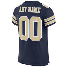 Load image into Gallery viewer, Custom Navy Vegas Gold-White Mesh Authentic Football Jersey - Fcustom
