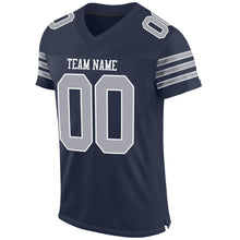 Load image into Gallery viewer, Custom Navy Gray-White Mesh Authentic Football Jersey - Fcustom
