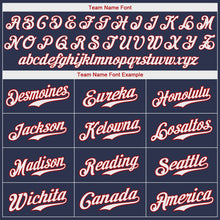 Load image into Gallery viewer, Custom Navy White-Red Authentic Baseball Jersey
