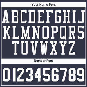 Custom Navy White Round Neck Basketball Jersey - Fcustom