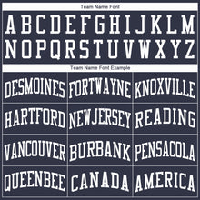Load image into Gallery viewer, Custom Navy White Round Neck Basketball Jersey - Fcustom
