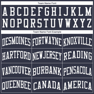 Custom Navy White Round Neck Basketball Jersey - Fcustom