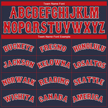 Load image into Gallery viewer, Custom Navy Red-White Performance T-Shirt
