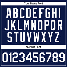 Load image into Gallery viewer, Custom Navy White-Light Blue Authentic Baseball Jersey
