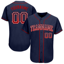 Load image into Gallery viewer, Custom Navy Red-White Authentic Drift Fashion Baseball Jersey
