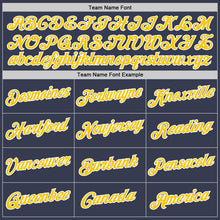 Load image into Gallery viewer, Custom Navy Gold-White Performance T-Shirt
