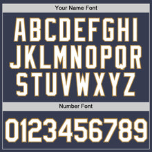Load image into Gallery viewer, Custom Navy White-Old Gold Performance T-Shirt
