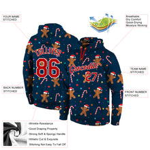 Load image into Gallery viewer, Custom Stitched Navy Red-White Christmas 3D Sports Pullover Sweatshirt Hoodie
