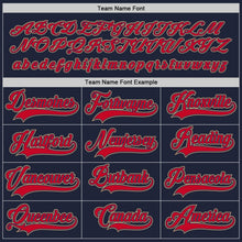 Load image into Gallery viewer, Custom Navy Red-Old Gold Hockey Jersey
