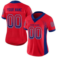 Load image into Gallery viewer, Custom Scarlet Royal-White Mesh Drift Fashion Football Jersey
