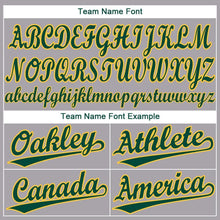 Load image into Gallery viewer, Custom Gray Green-Gold Baseball Jersey
