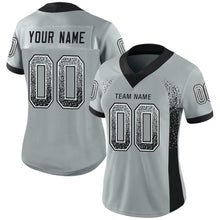 Load image into Gallery viewer, Custom Silver Black-White Mesh Drift Fashion Football Jersey
