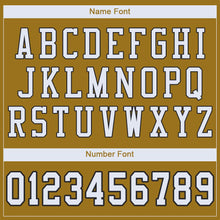 Load image into Gallery viewer, Custom Old Gold White-Black Mesh Authentic Football Jersey - Fcustom
