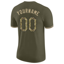 Load image into Gallery viewer, Custom Olive Camo-Black Performance Salute To Service T-Shirt
