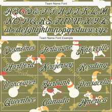 Load image into Gallery viewer, Custom Olive Olive-White Christmas 3D Performance Salute To Service T-Shirt
