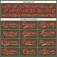 Load image into Gallery viewer, Custom Olive Cmao-Red Authentic Salute To Service Baseball Jersey
