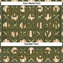 Load image into Gallery viewer, Custom Olive Olive-Old Gold 3D Pattern Design Authentic Salute To Service Baseball Jersey
