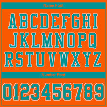 Load image into Gallery viewer, Custom Orange Aqua-White Mesh Authentic Football Jersey - Fcustom
