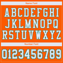 Load image into Gallery viewer, Custom Orange White-Aqua Mesh Authentic Football Jersey - Fcustom
