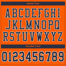 Load image into Gallery viewer, Custom Orange Navy-White Mesh Authentic Football Jersey - Fcustom
