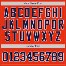 Load image into Gallery viewer, Custom Orange Navy-White Authentic Baseball Jersey

