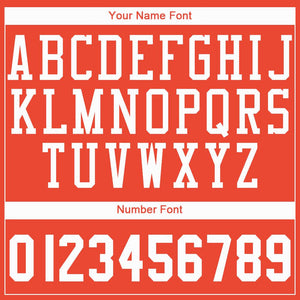 Custom Orange White Round Neck Basketball Jersey - Fcustom