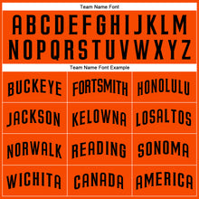 Load image into Gallery viewer, Custom Orange Black Authentic Baseball Jersey
