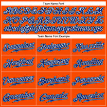 Load image into Gallery viewer, Custom Orange Black Pinstripe Royal-Black Authentic Baseball Jersey
