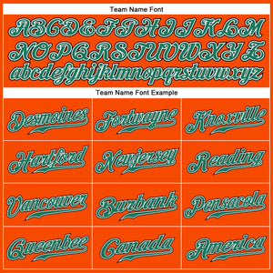 Custom Orange Kelly Green Pinstripe Kelly Green-Black Authentic Baseball Jersey
