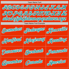 Load image into Gallery viewer, Custom Orange Teal-White Authentic Baseball Jersey
