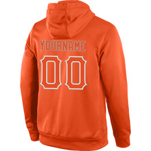 Load image into Gallery viewer, Custom Stitched Orange Orange-Gray Sports Pullover Sweatshirt Hoodie
