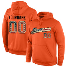 Load image into Gallery viewer, Custom Stitched Orange Vintage USA Flag-Cream Sports Pullover Sweatshirt Hoodie
