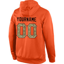 Load image into Gallery viewer, Custom Stitched Orange Camo-Cream Sports Pullover Sweatshirt Hoodie
