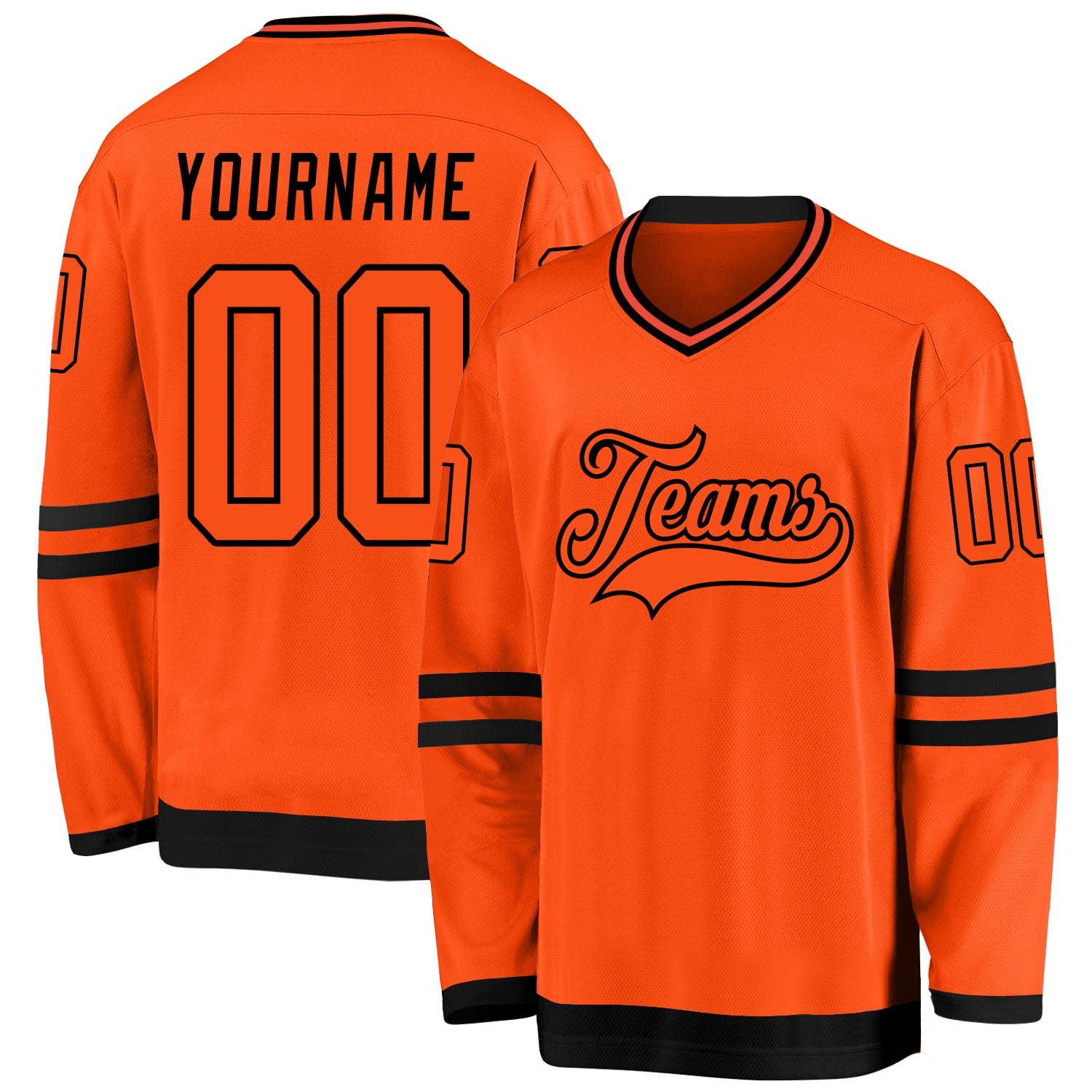 Cheap Custom Purple Orange-Black Hockey Lace Neck Jersey Free Shipping –  CustomJerseysPro