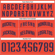 Load image into Gallery viewer, Custom Orange Navy-Gold Authentic Throwback Basketball Shorts
