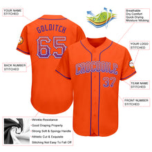 Load image into Gallery viewer, Custom Orange Purple-White Authentic Drift Fashion Baseball Jersey
