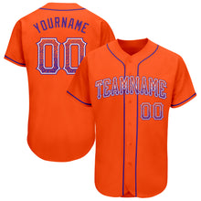 Load image into Gallery viewer, Custom Orange Purple-White Authentic Drift Fashion Baseball Jersey
