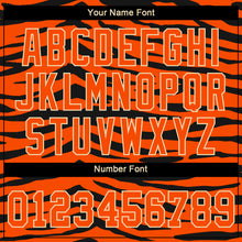 Load image into Gallery viewer, Custom Orange Orange-Black 3D Pattern Design Tiger Authentic Baseball Jersey
