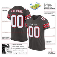 Load image into Gallery viewer, Custom Pewter White-Red Mesh Authentic Football Jersey - Fcustom
