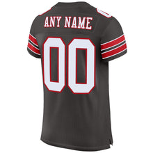 Load image into Gallery viewer, Custom Pewter White-Red Mesh Authentic Football Jersey - Fcustom
