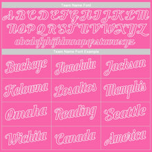 Load image into Gallery viewer, Custom Pink White Authentic Baseball Jersey
