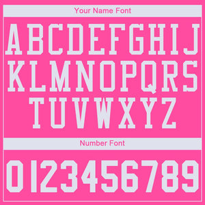 Custom Pink White Round Neck Basketball Jersey - Fcustom